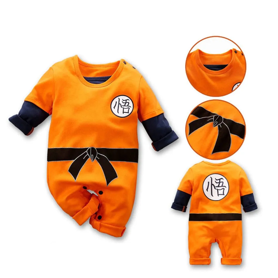 Anime Clothes Baby Vegeta Rompers Newborn Kuririn Roshi Training Outfit