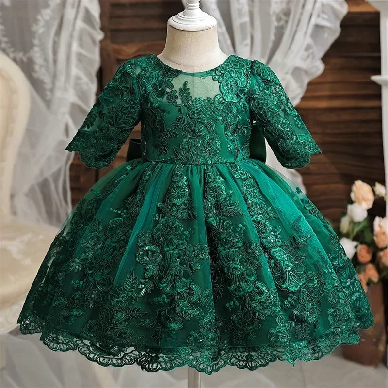 Baby Dress for Long Sleeve Luxury Embroidery Ball