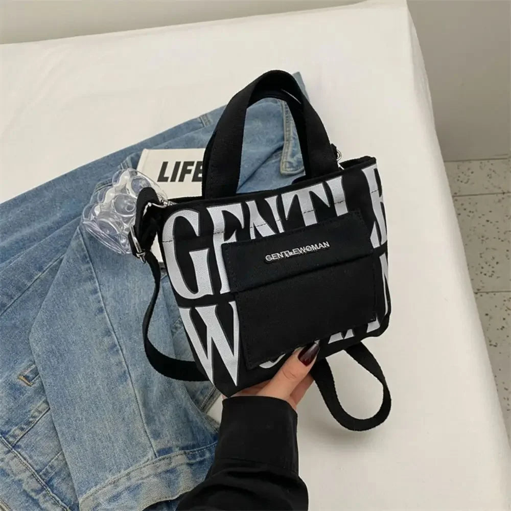 Shoulder Bag for Women Canvas Solid Color