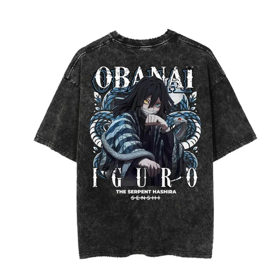 Anime Demon Slayer T Shirt Iguro Obanai