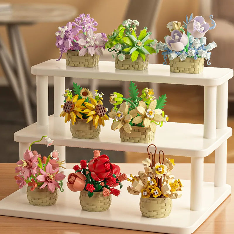 Tree Gardens Romantic Building Blocks Model Bricks Kids Sets Kits Toys
