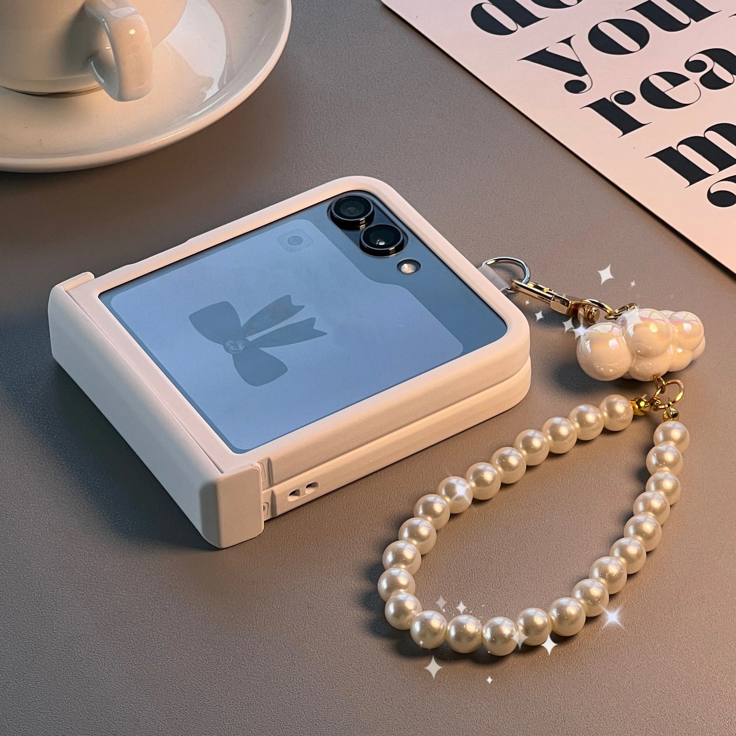 Pendant Pearl Bracelet Case for Samsung Galaxy Flip