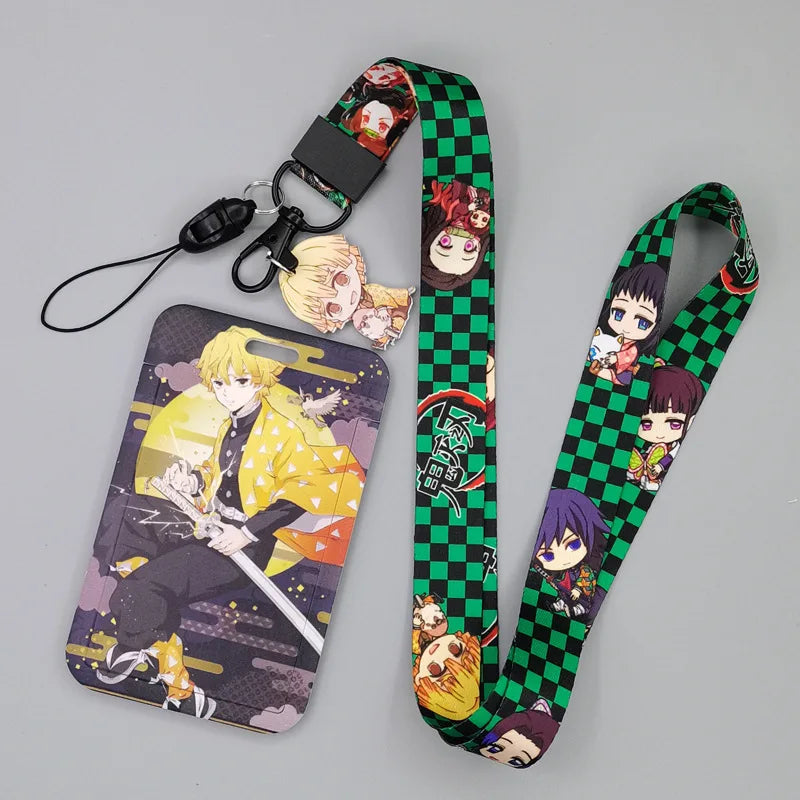 Demon Slayer Anime Key Lanyard Cosplay Badge ID Cards