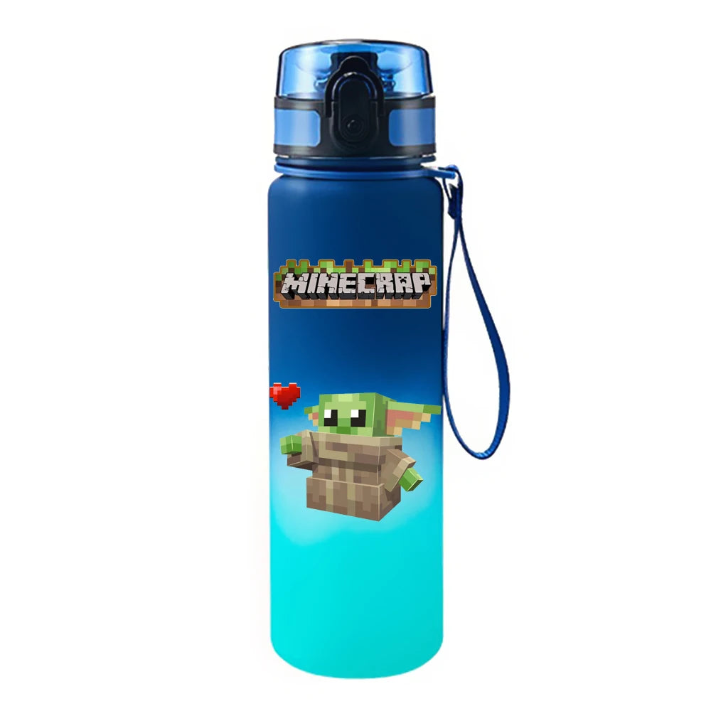 650ML Game Pixel Style Water Cup Drinking Outdoor Water Bottle