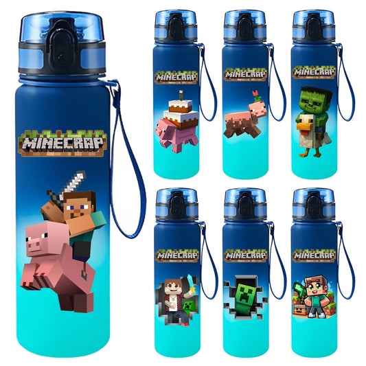 650ML Game Pixel Style Water Cup Drinking Outdoor Water Bottle