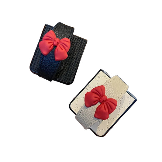 Mat Rhombus Phone Case with Bow Wrist Strap for Samsung Galaxy Z Flip
