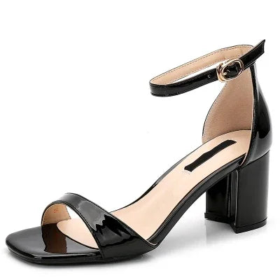 high heels women Roman shoes thick with open toe sandals