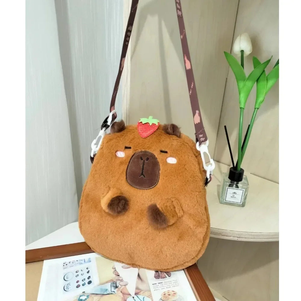 Capybara Plush Shoulder Bag