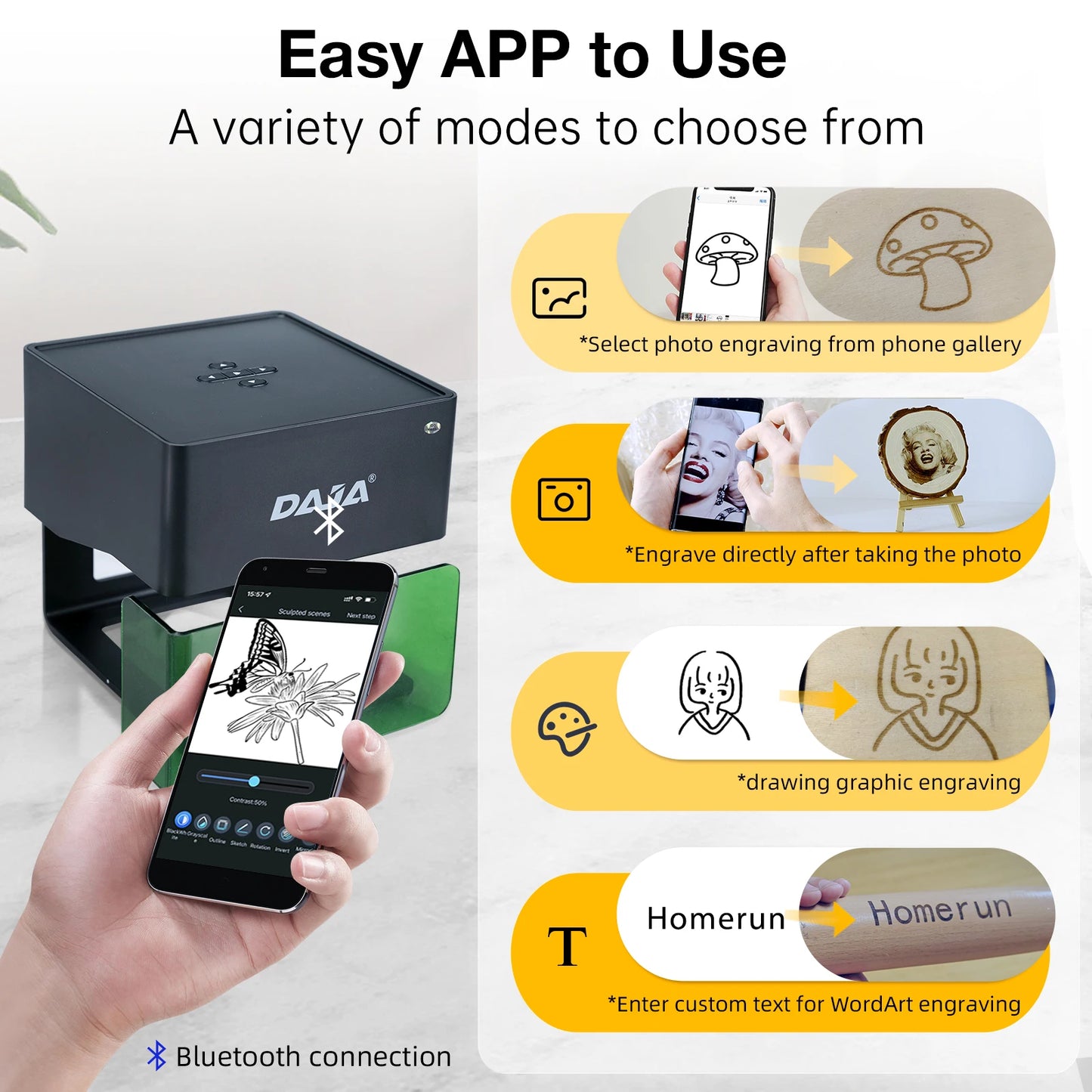 DJ6 Mini Portable Laser Engraver Diy Bluetooth Machine CNC Machine