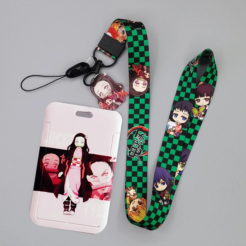 Demon Slayer Anime Key Lanyard Cosplay Badge ID Cards