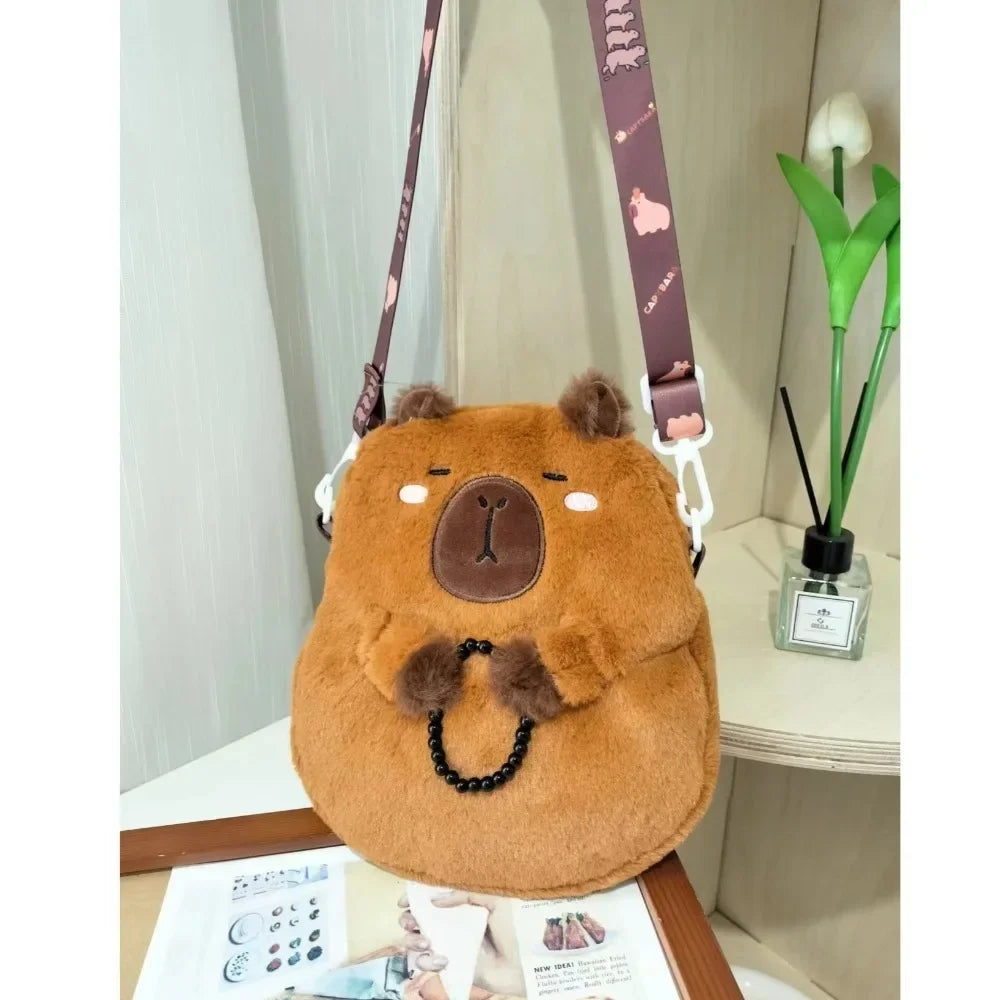 Capybara Plush Shoulder Bag
