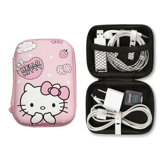 Kawaii Hello Kittys Data Cable Charger Sorting Storage Bag