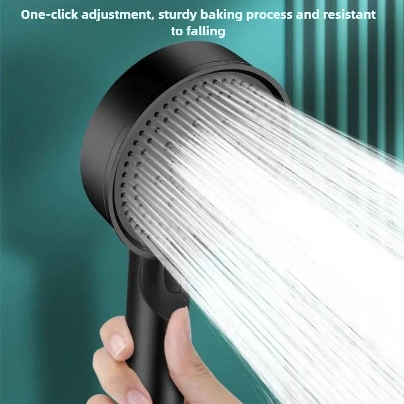 5 Mode Pressure Boost Shower Head Multifunction Adjustable Yield Shower
