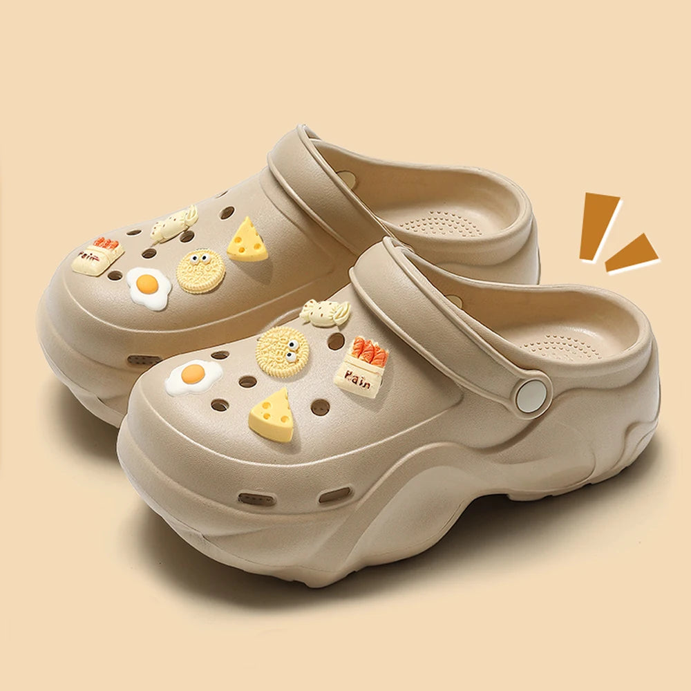 Chunky Platform Sandals Clogs Garden Shoes for Women Outdoor Non-Slip Beach Slipper