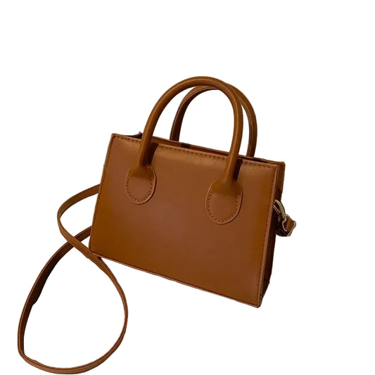 Minimalist Small Square Bag All-Match Top Handle Purse Classic Shoulder Bag
