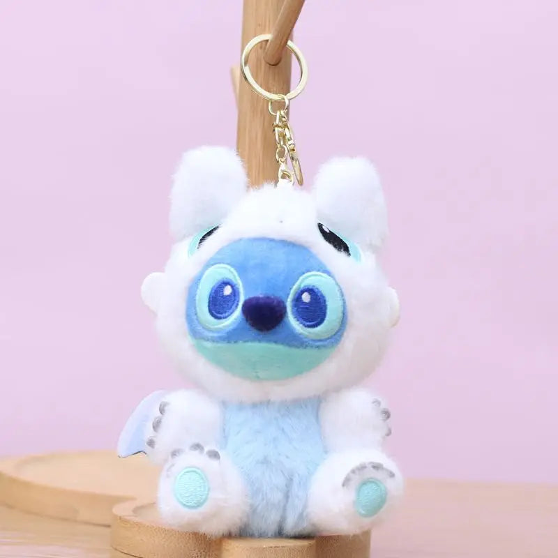 Black, White Bat Stitch Pendant Plush Toy