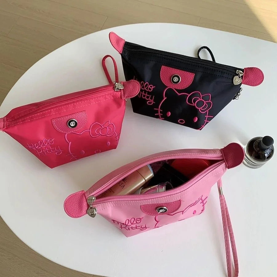 Hello Kitty Travel Makeup Bag Waterproof PU Handbag