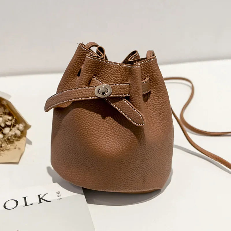 Bucket Shoulder Bag Women Drawstring Crossbody Bag Female Messenger Bags