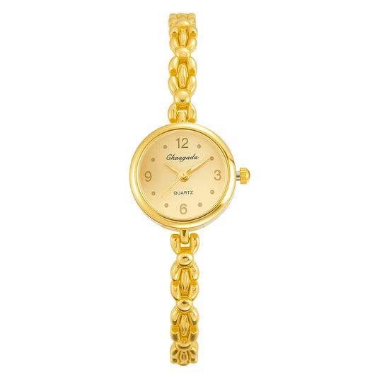 Vintage Gold Ladies Bracelet Watches Elegant Small Dial Quartz Wristwatch