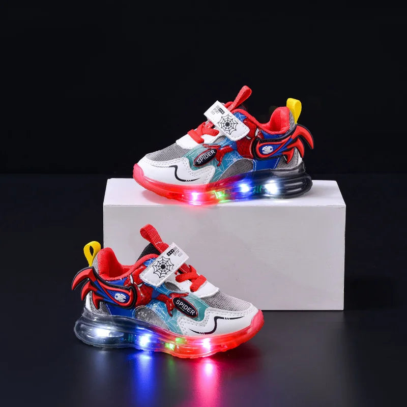 Sneakers Disney LED Children's Sport Anti-Slip Kids Outdoor Shoes