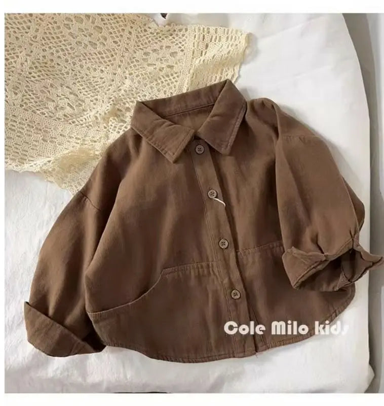 Korean boys' shirt long sleeved spring and autumn