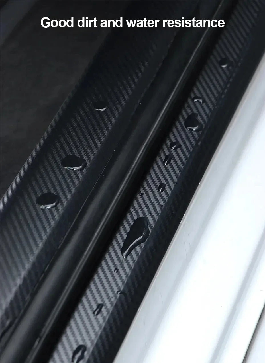 3D Carbon Fiber Sticker Paste Car Threshold Protective Film Anti Scratch Waterproof