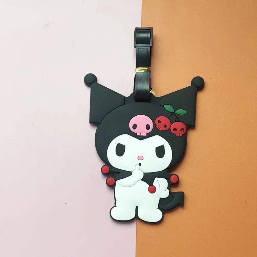 Kawaii Sanrio Luggage Tag Cute Cartoon Silica Suitcase Id Address Holder