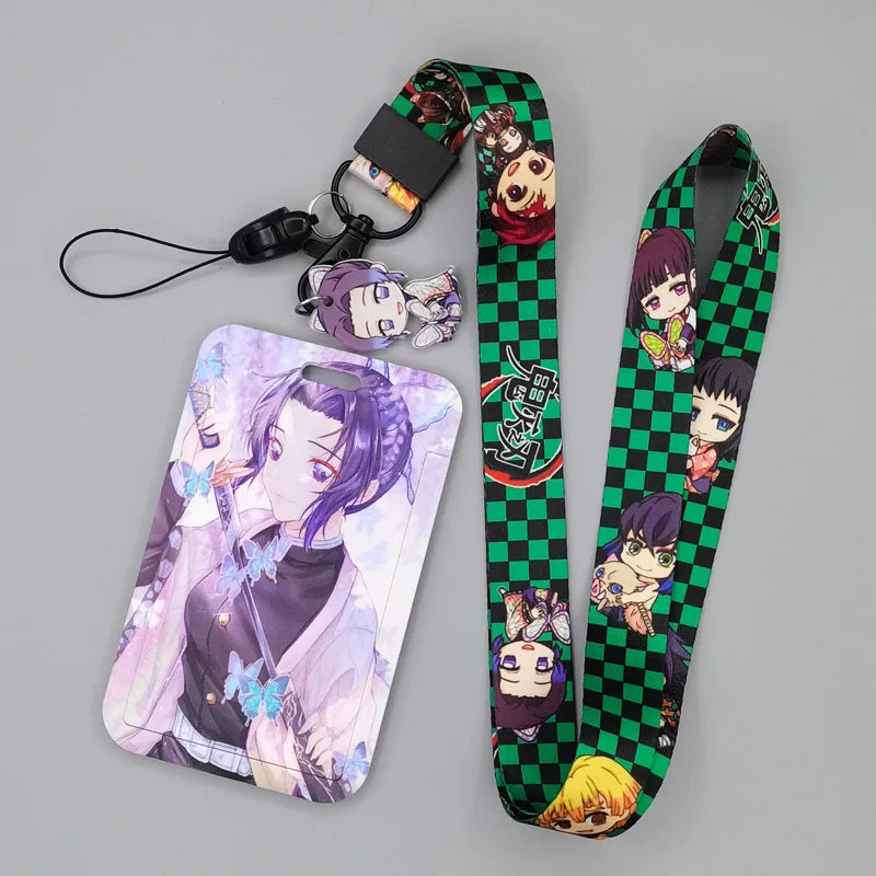Demon Slayer Anime Key Lanyard Cosplay Badge ID Cards
