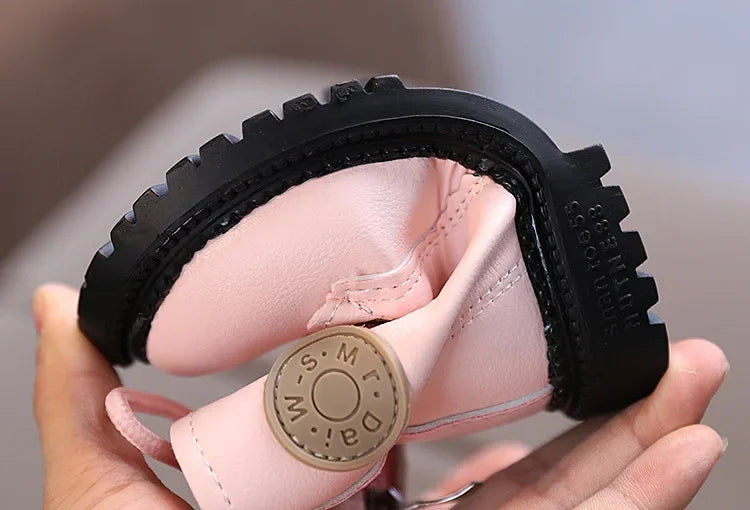 Children's Boots Kids Ankle Snow Boots Rubber Outsole Autumn Winter Warm Classic