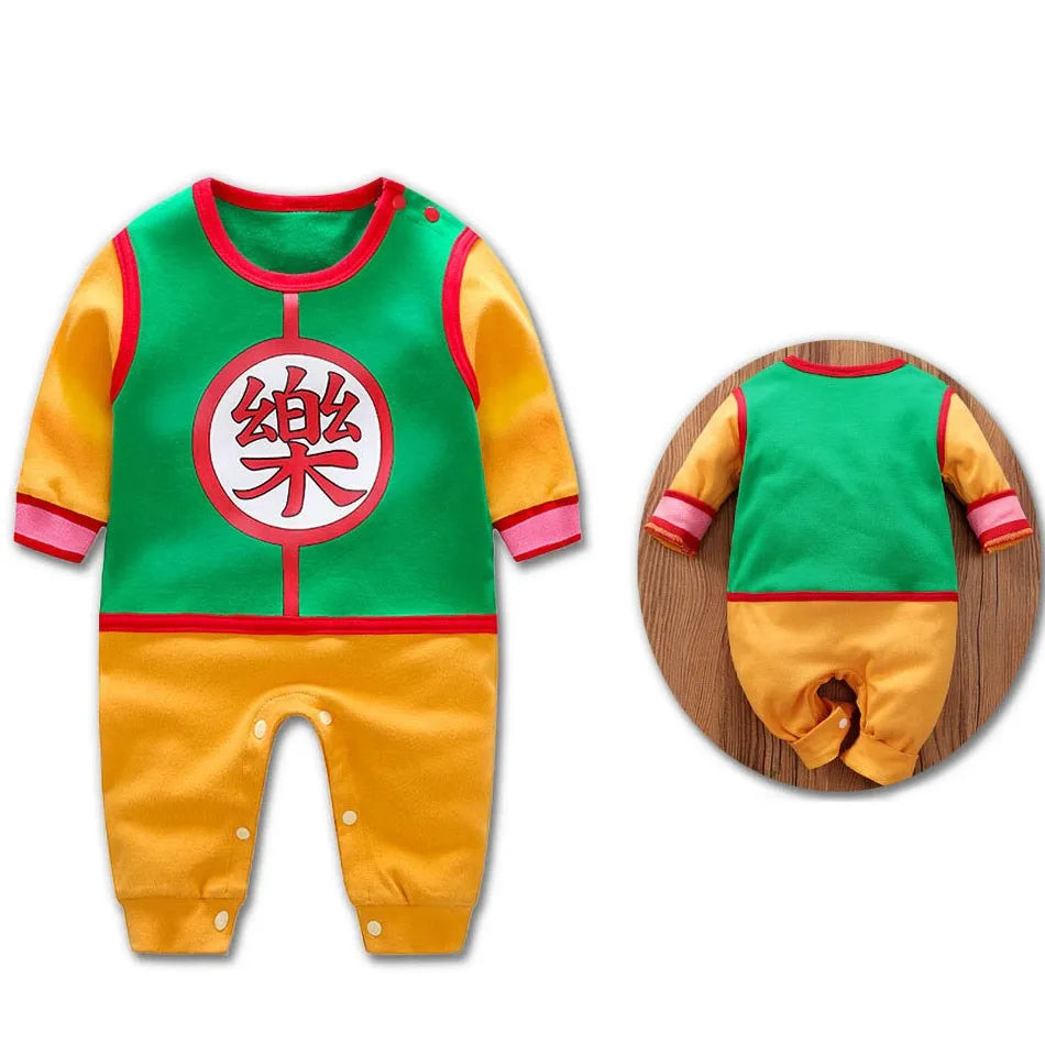 Anime Clothes Baby Vegeta Rompers Newborn Kuririn Roshi Training Outfit