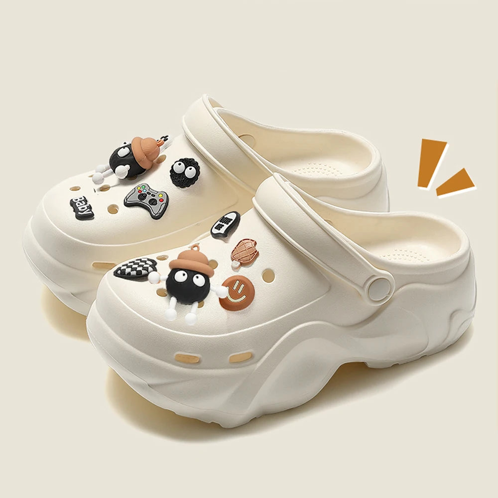 Chunky Platform Sandals Clogs Garden Shoes for Women Outdoor Non-Slip Beach Slipper