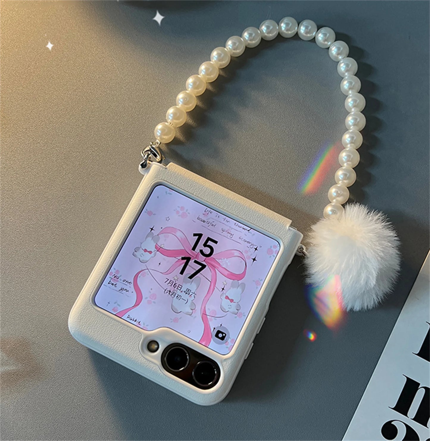 Cute Korean Portable Case for Samsung Galaxy Z Flip