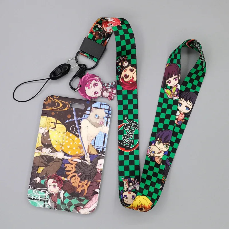 Demon Slayer Anime Key Lanyard Cosplay Badge ID Cards