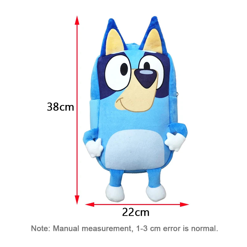 Bluey Anime Backpack Mini Plush Bag Gift for Kids