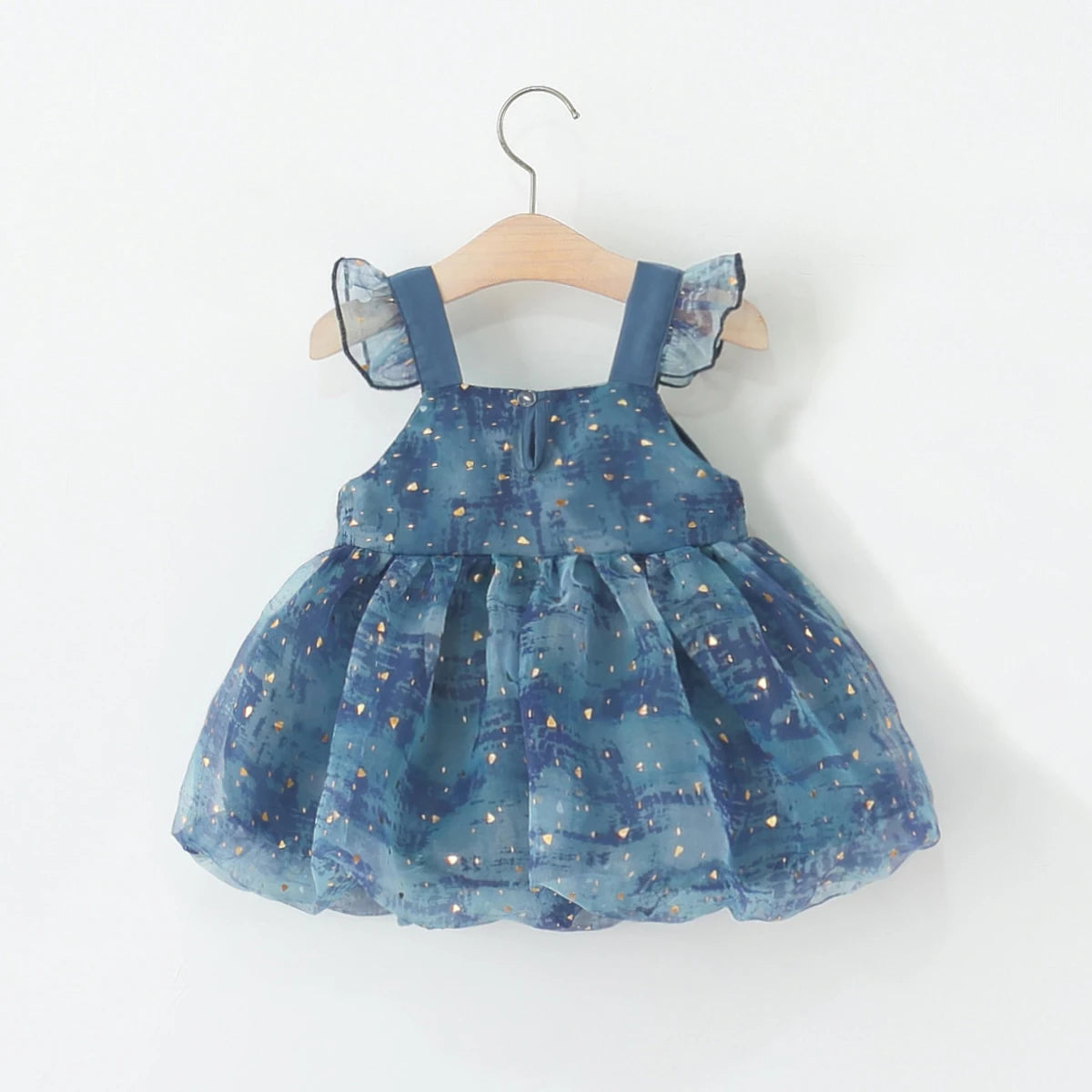 Summer Sequin Mesh Small Fly Sleeves Baby Dress