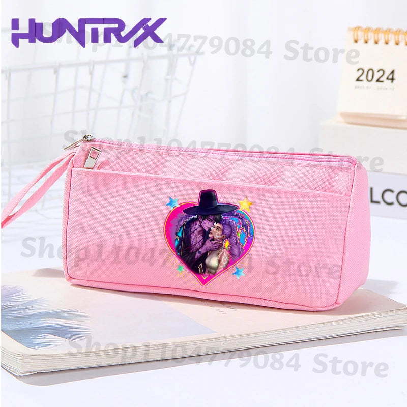 K-pop Demon Hunters Pink Pencil Case for Students