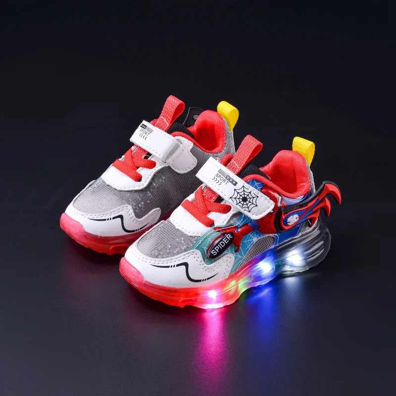 Sneakers Disney LED Children's Sport Anti-Slip Kids Outdoor Shoes