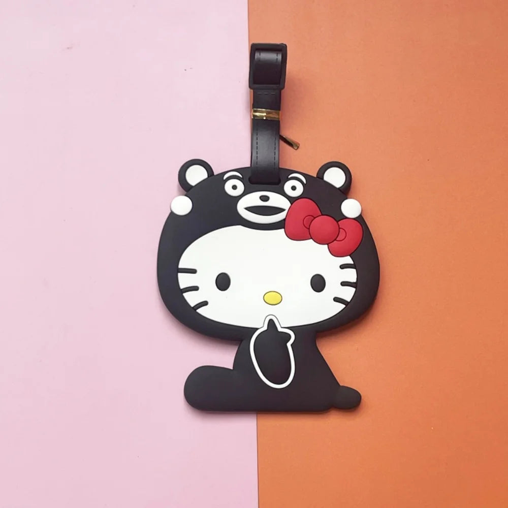 Kawaii Sanrio Luggage Tag Cute Cartoon Silica Suitcase Id Address Holder