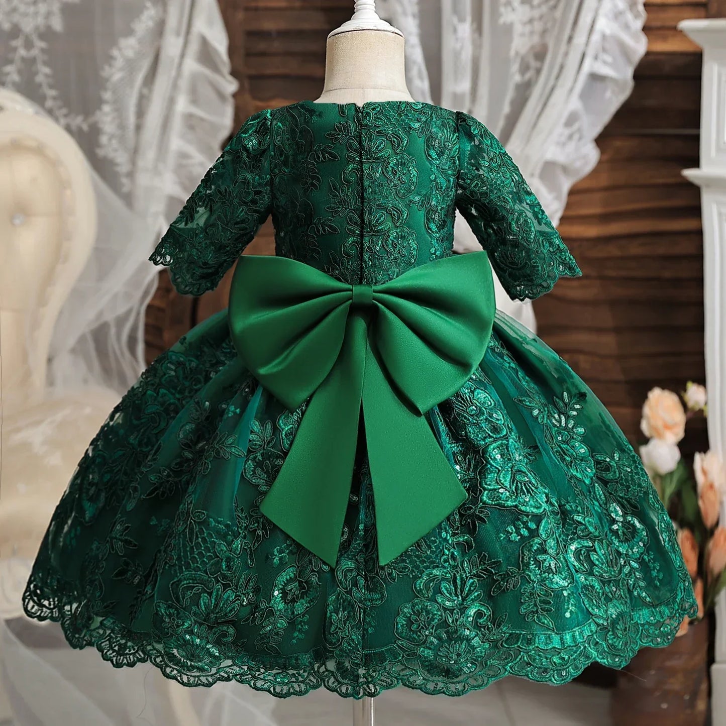 Baby Dress for Long Sleeve Luxury Embroidery Ball