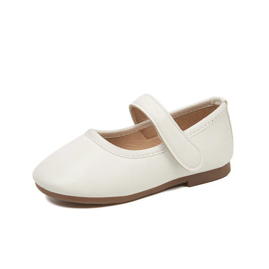 Soft Leather Plain Children Princess Shoes Light Round Toe Kids Flats