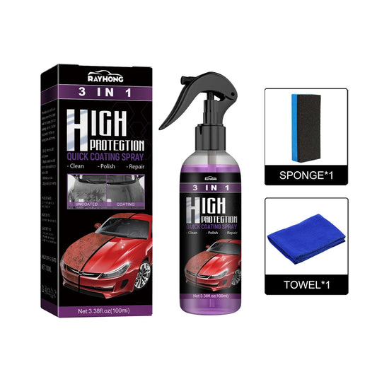 3in1 Quick Coat Polish Sealer Spray Auto Nano Ceramic Coating Agent Car