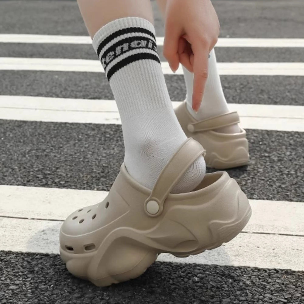 Chunky Platform Sandals Clogs Garden Shoes for Women Outdoor Non-Slip Beach Slipper