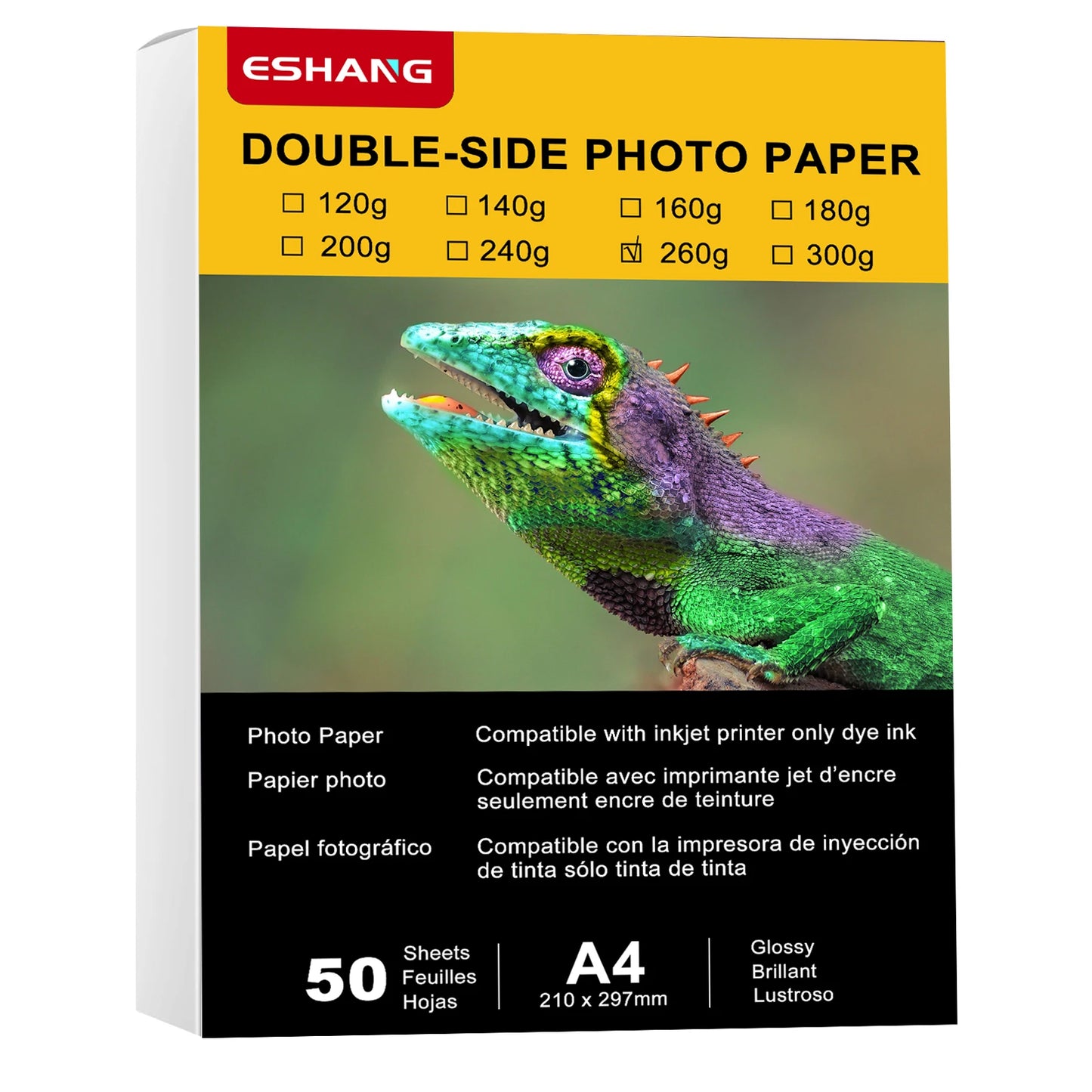 A4 260gsm Photo Paper Double Sides Glossy Heavyweight Photo Paper