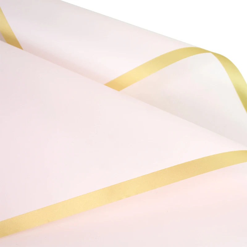 Golden Edge Flower Wrapping Paper Waterproof Bouquet Gift Packaging Decoration Supplies