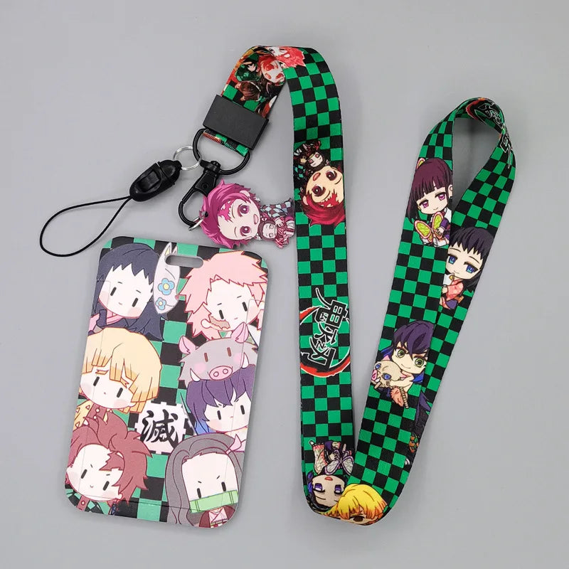 Demon Slayer Anime Key Lanyard Cosplay Badge ID Cards