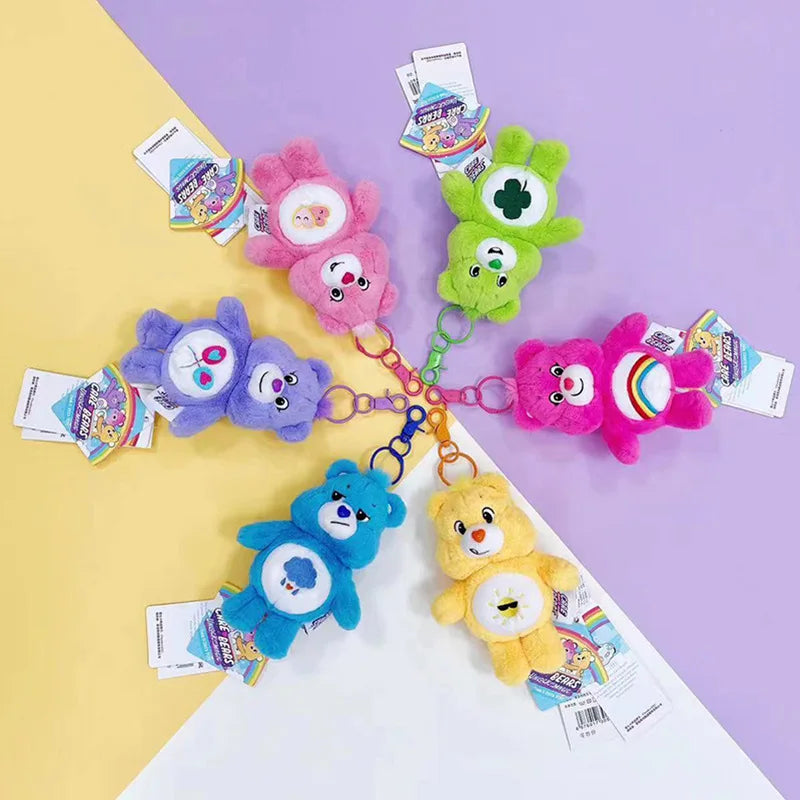Care bears Rainbow Bear Plush Keychain Bag Pendant with Sound Dolls
