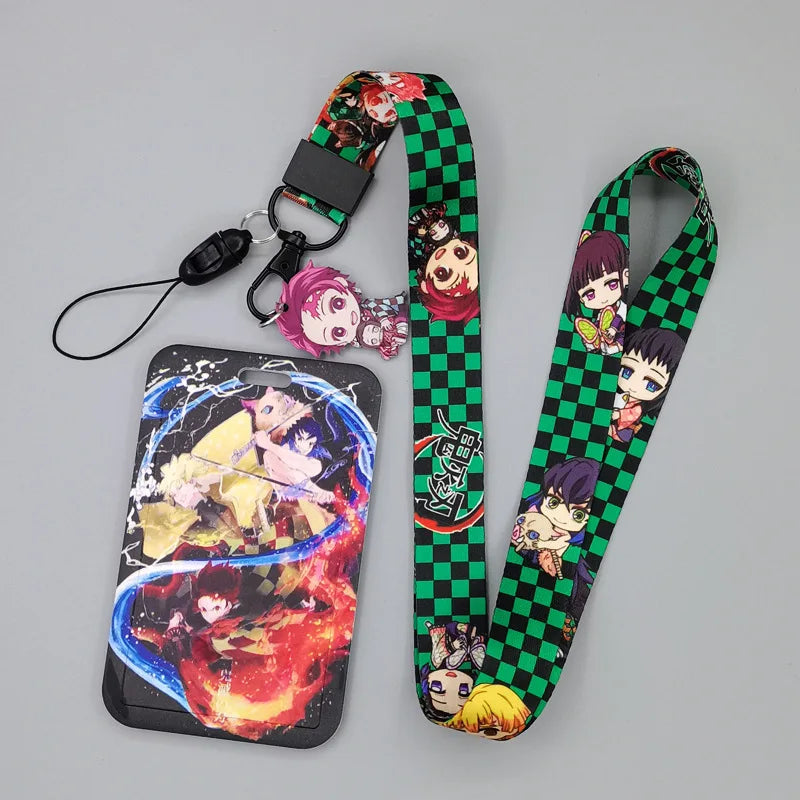 Demon Slayer Anime Key Lanyard Cosplay Badge ID Cards