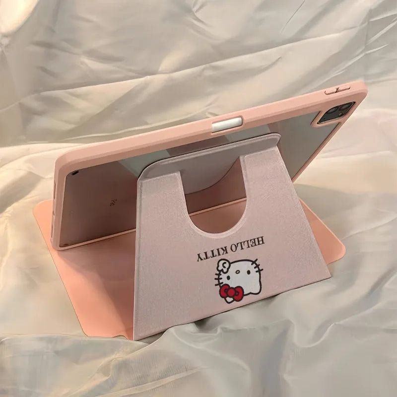 Kawaii Hello Kitty iPad Protective Case with Pen Slot