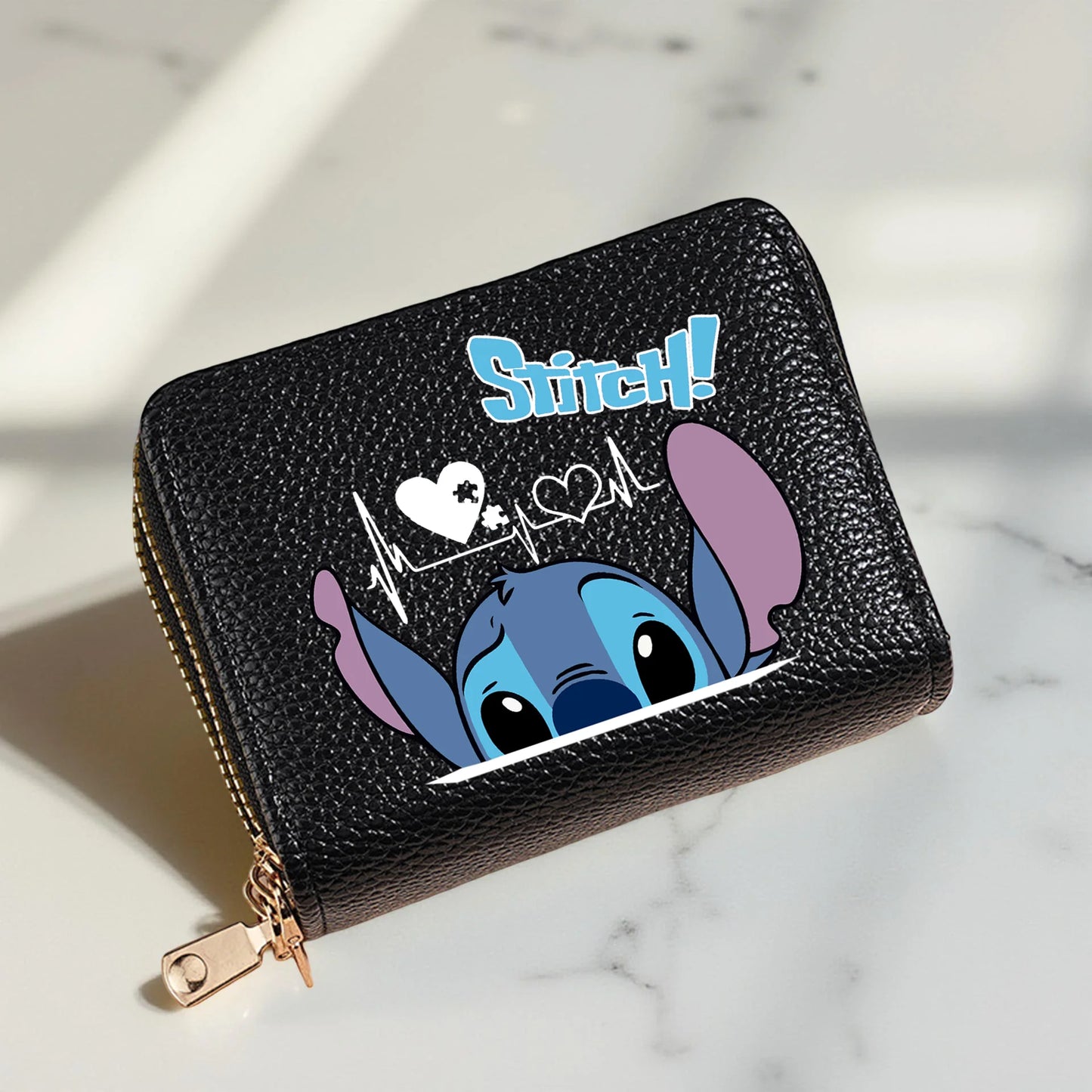 Stitch Design PU Leather Wallet – Double Zipper