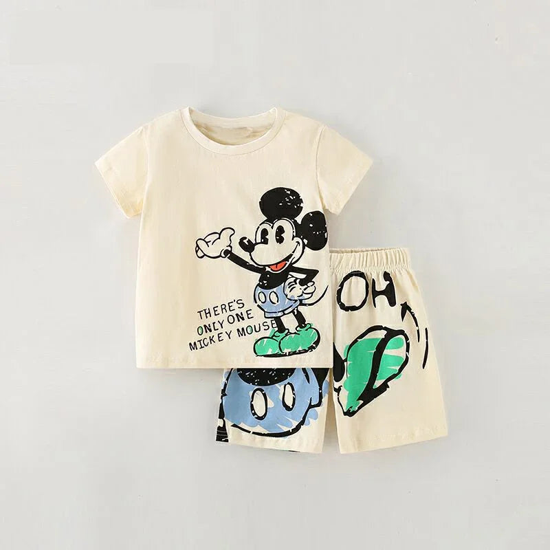 Casual T-shirt +Shorts Tracksuits